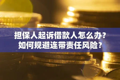 北京担保人起诉借款人怎么办？如何规避连带责任风险？